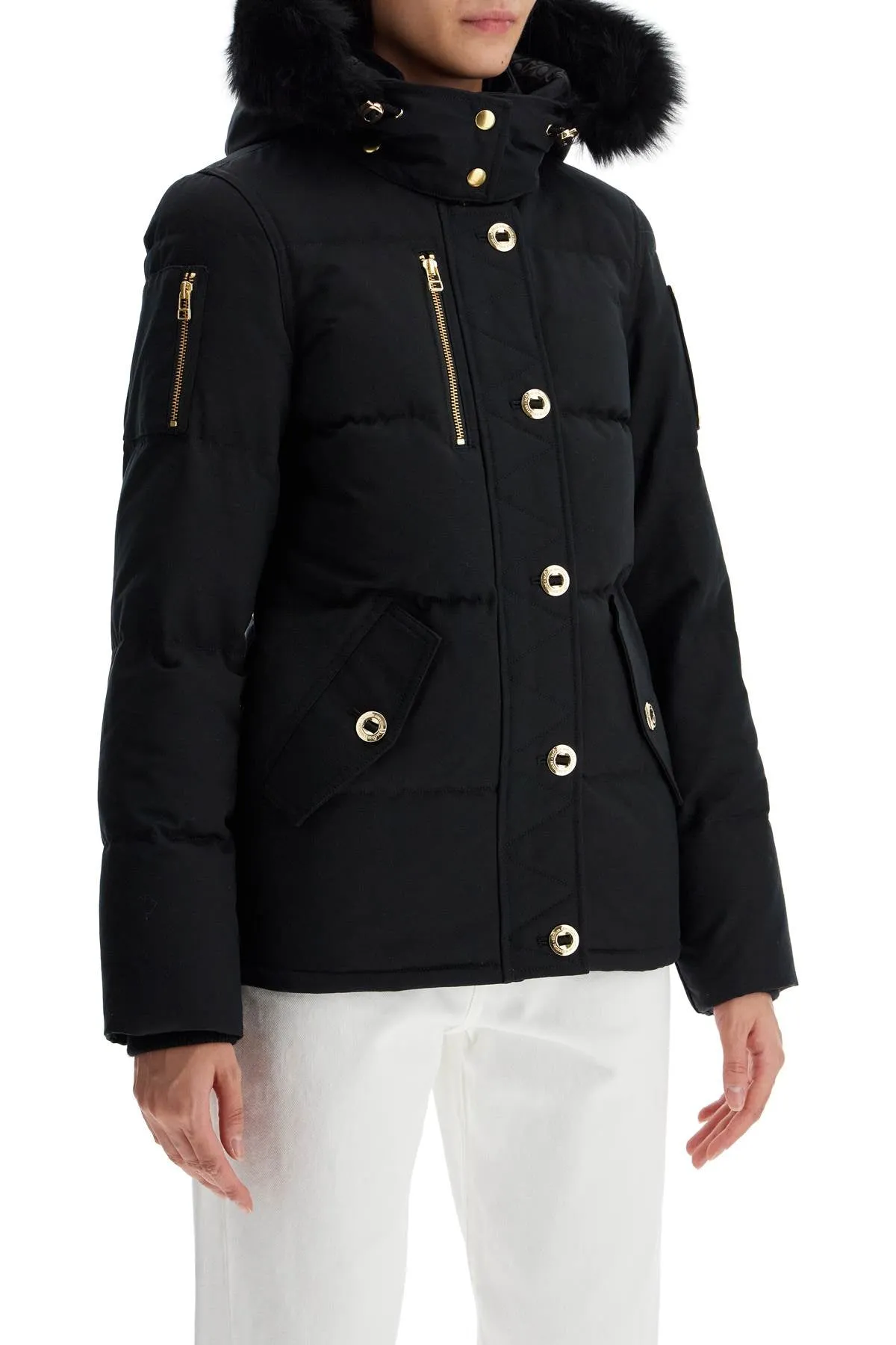 3q canvas down jacket with shear