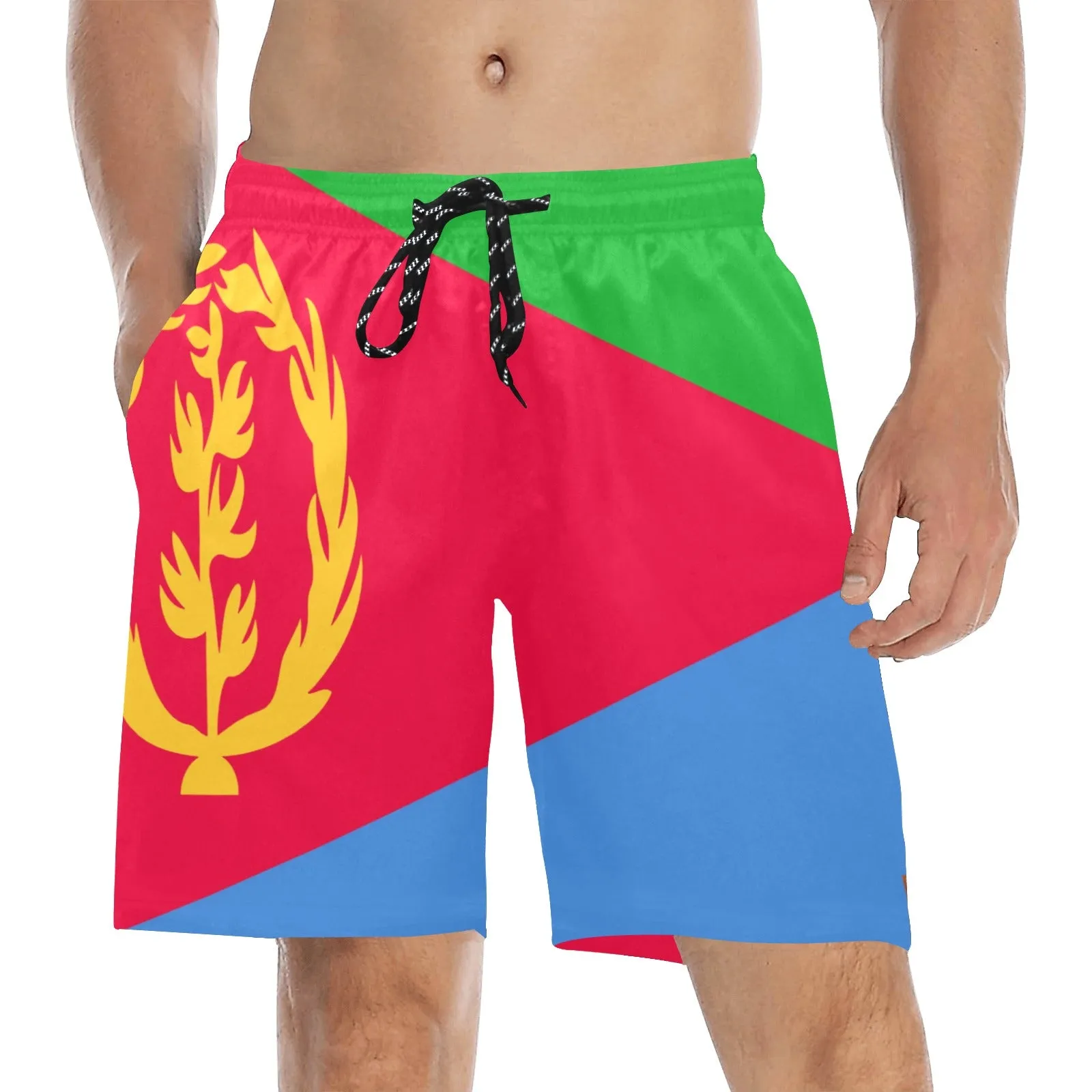 AFRIKA ENG Men's Mid-Length Beach Shorts