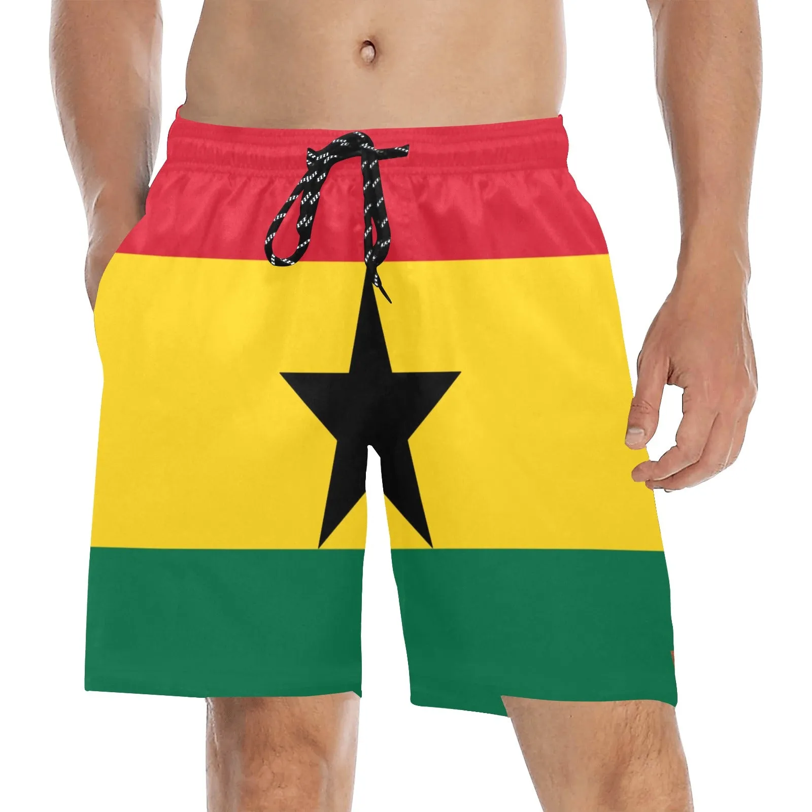 AFRIKA ENG Men's Mid-Length Beach Shorts