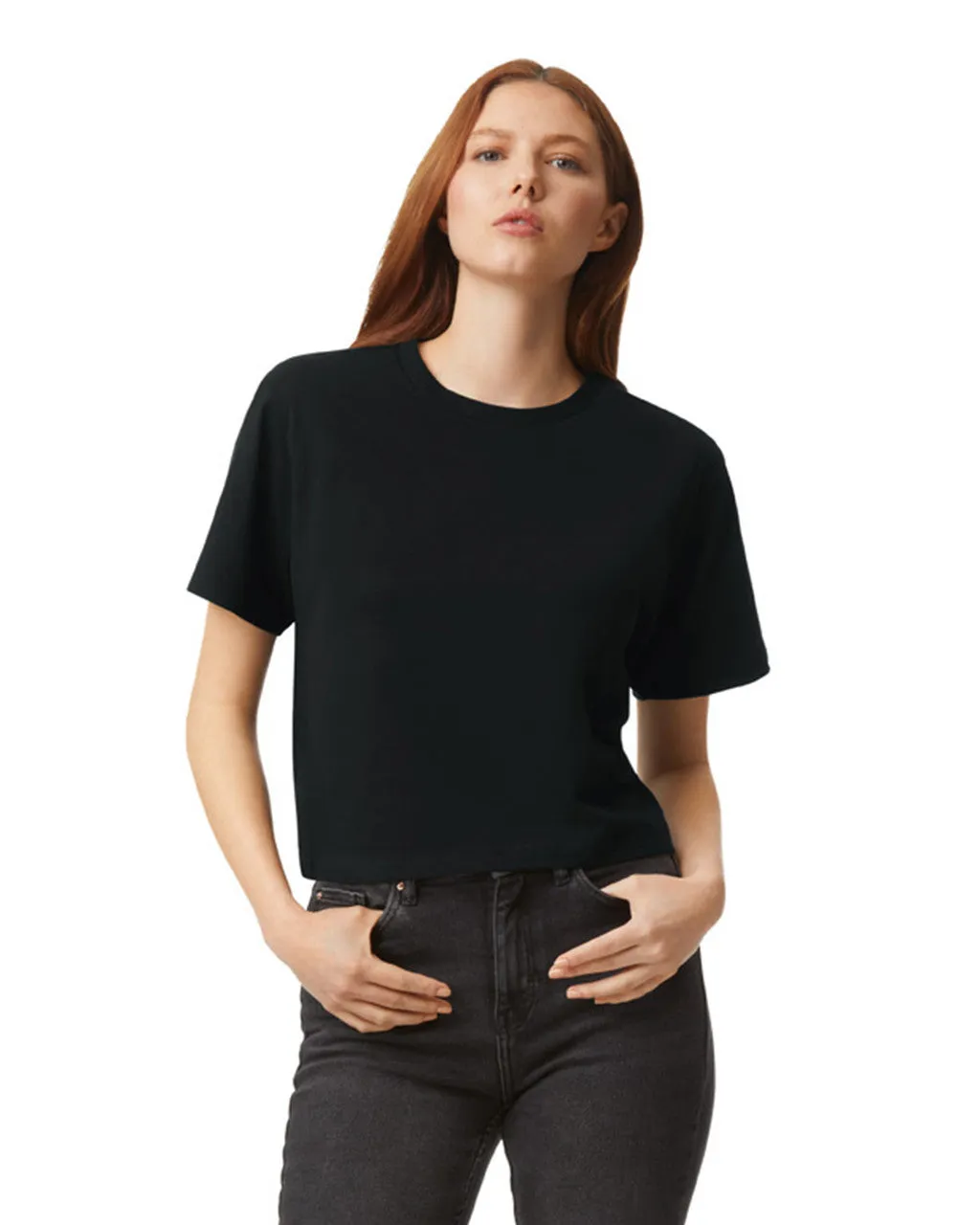 American Apparel Womens Fine Jersey Boxy T-shirt (102)