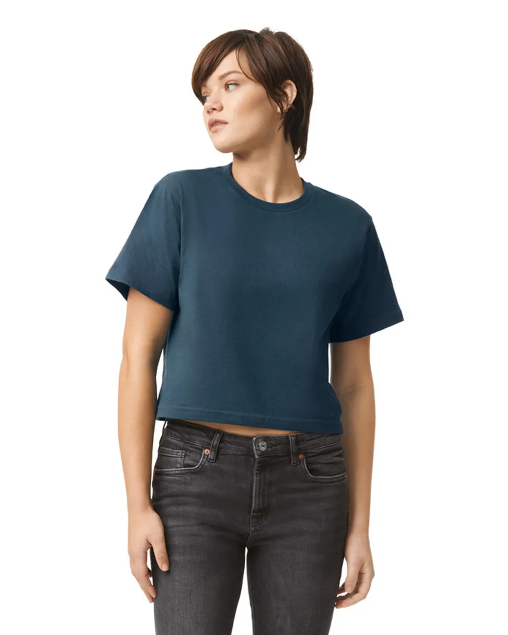 American Apparel Womens Fine Jersey Boxy T-shirt (102)