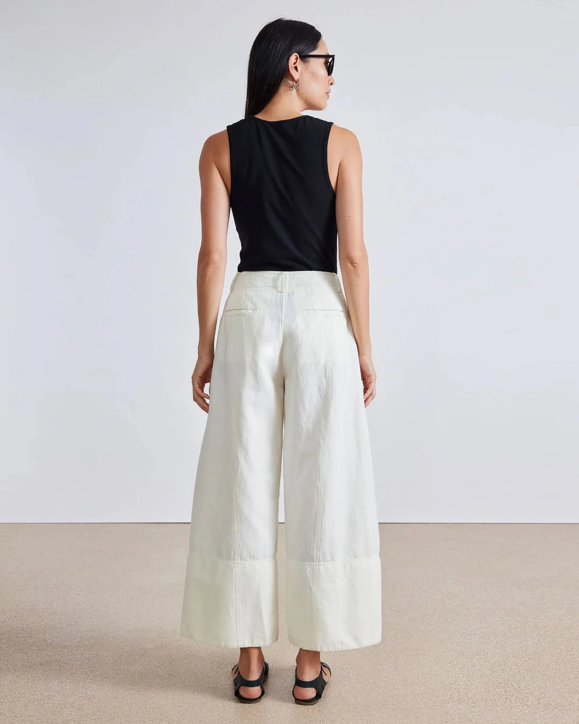 Apiece Apart Malou Wide Leg Pant Cream