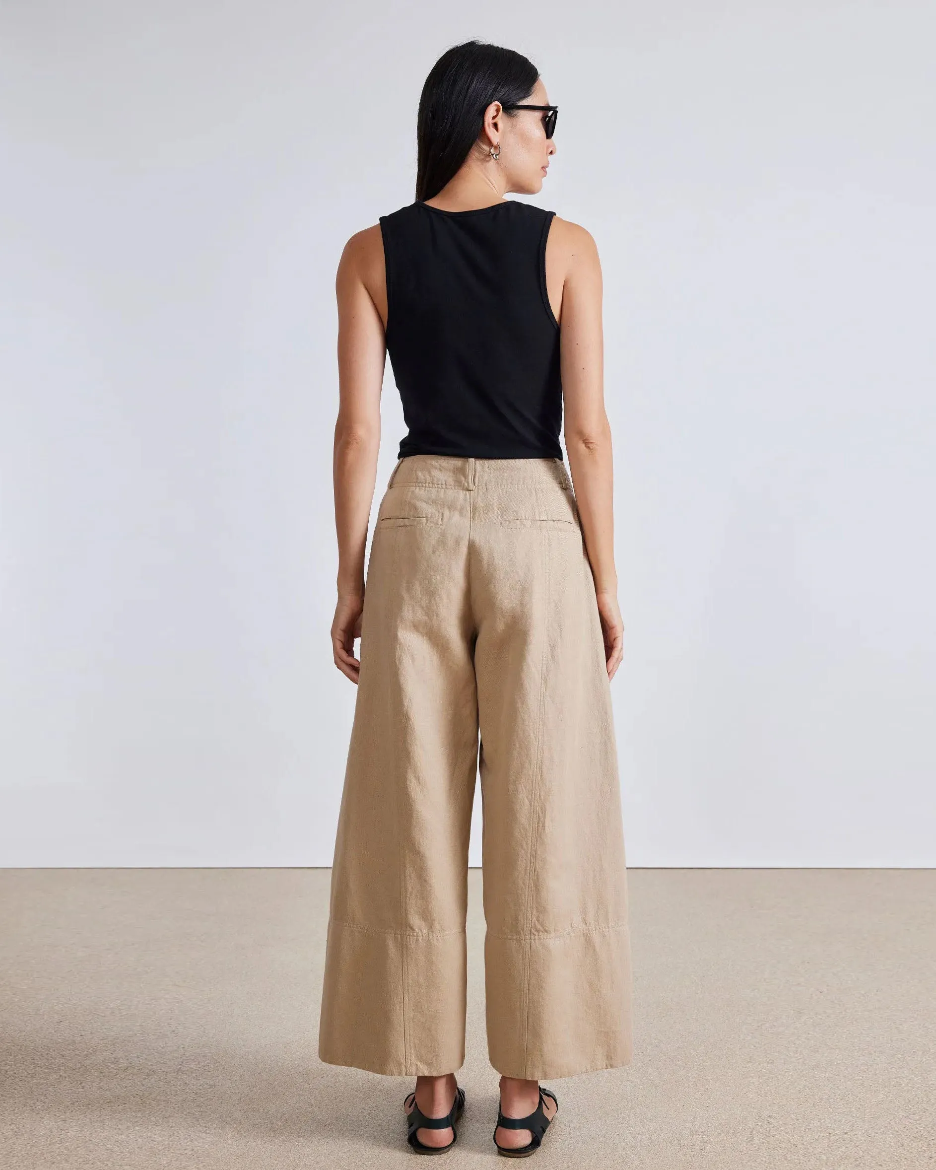 Apiece Apart Malou Wide Leg Pant Desert