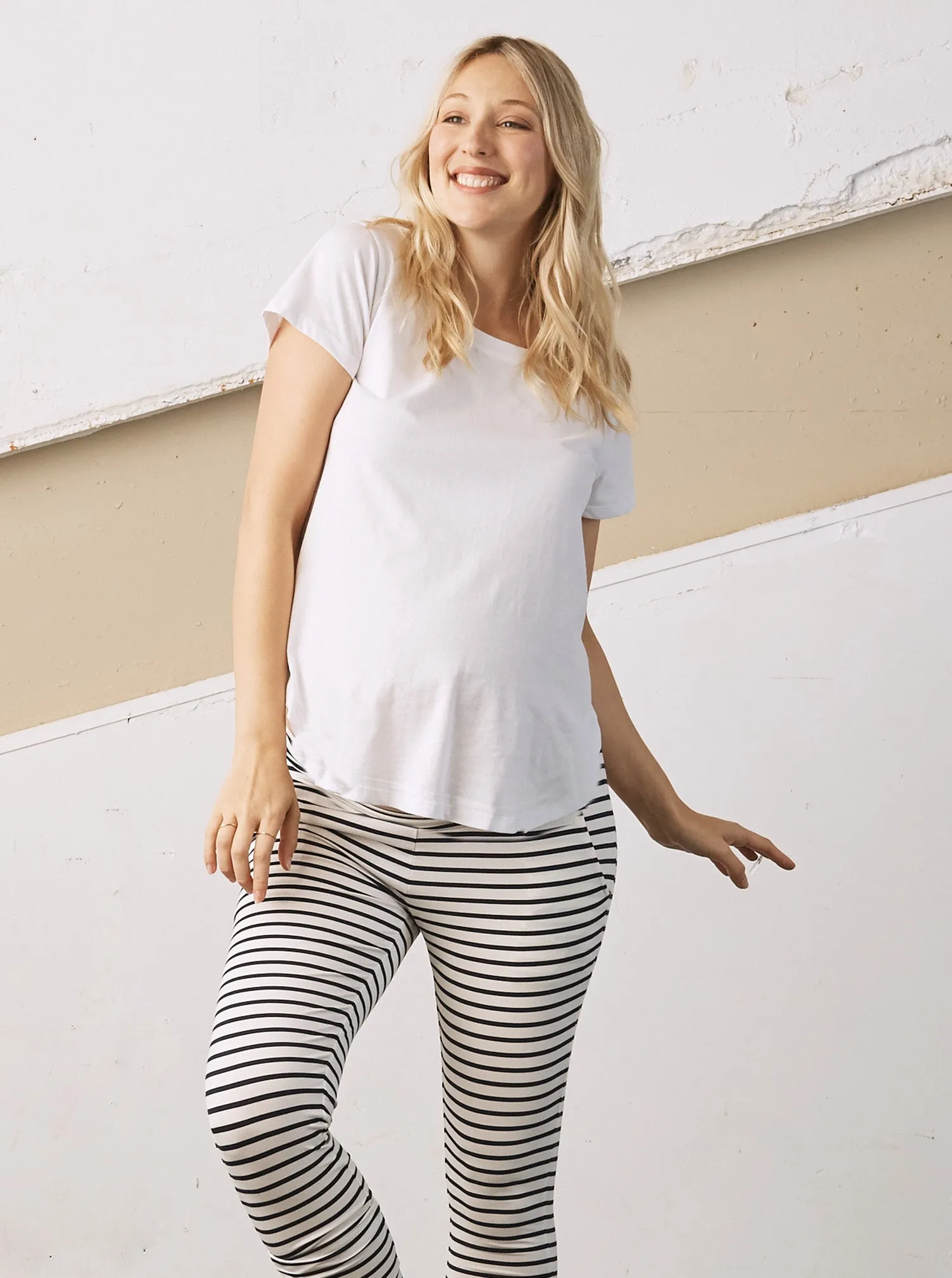 Basic Maternity Cotton Tee - White