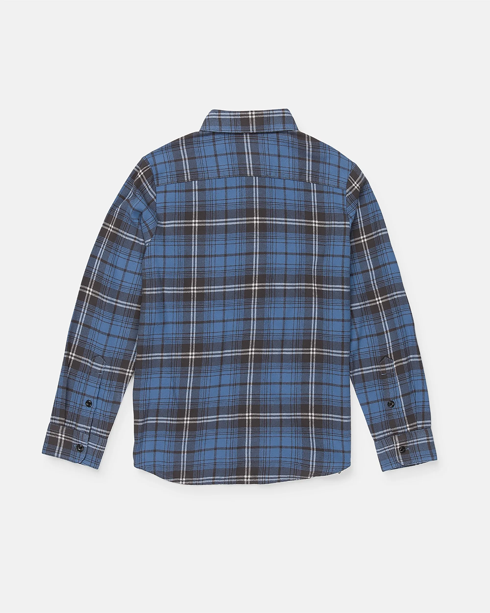 Big Boys Caden Plaid Long Sleeve Shirt - Blue