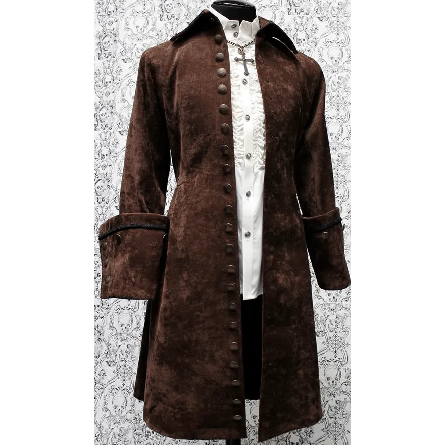 Brown Velvet Galleon Coat