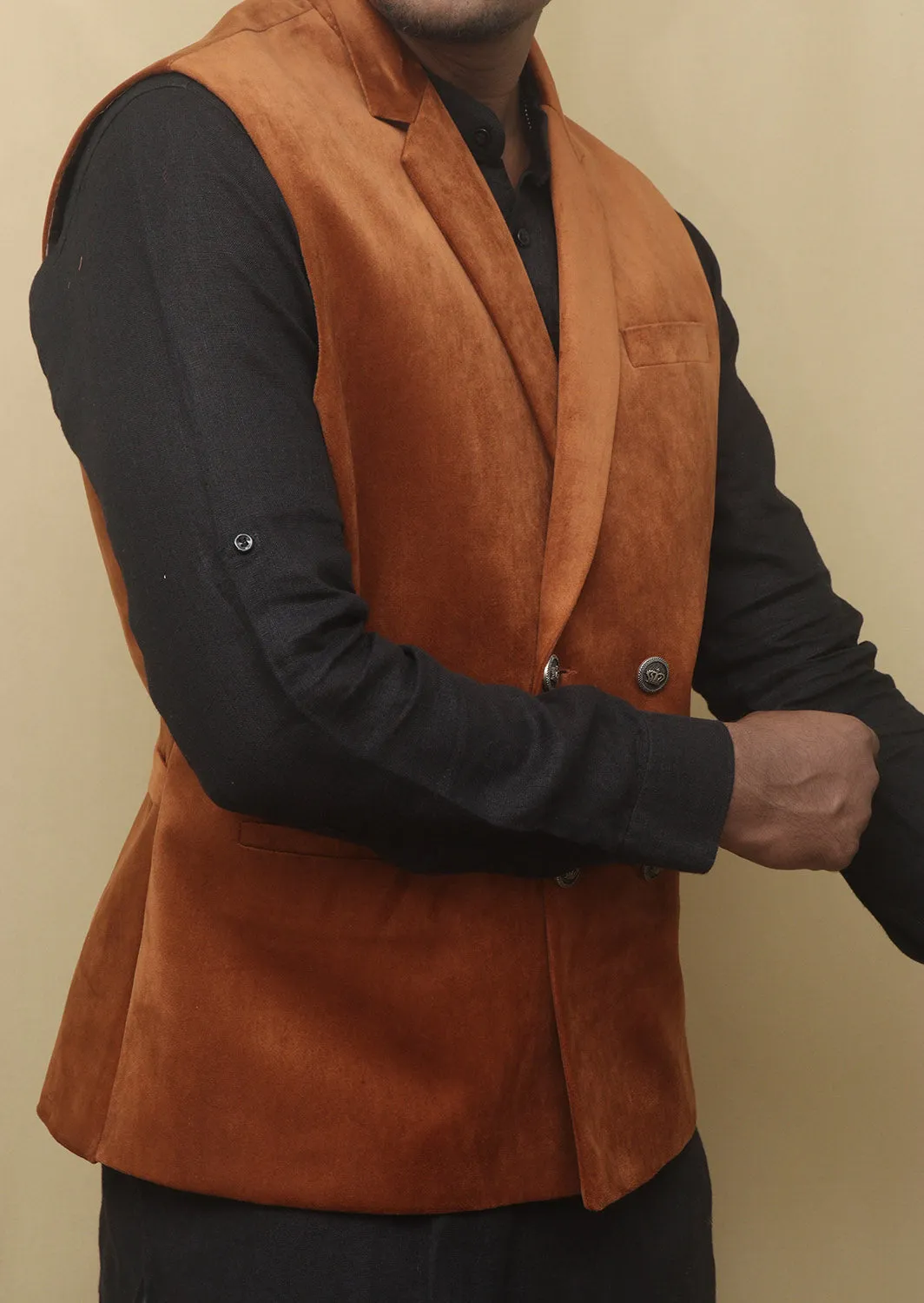 Brown Velvet Waist Coat