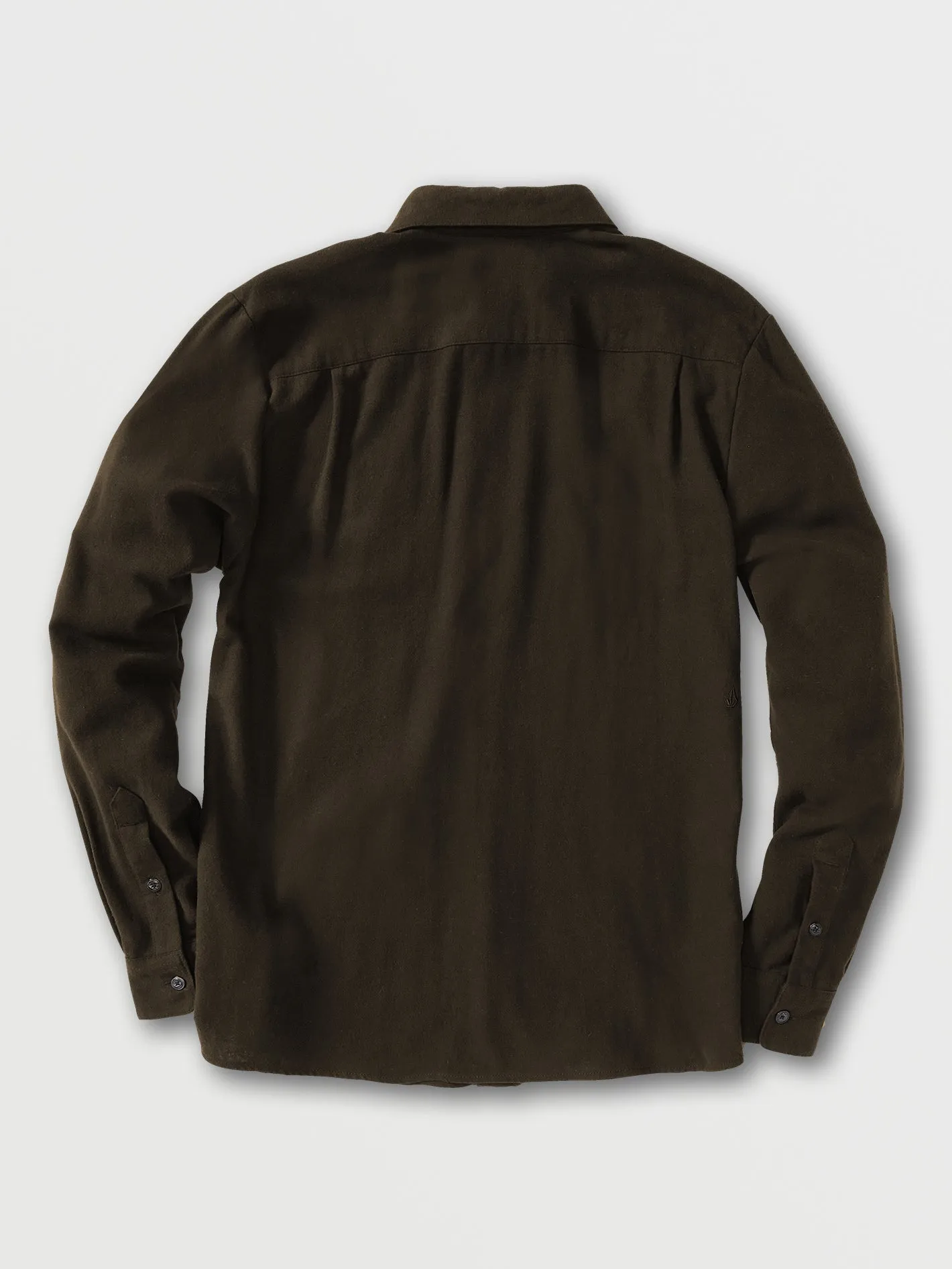 Caden Solid Long Sleeve Shirt - Dark Brown