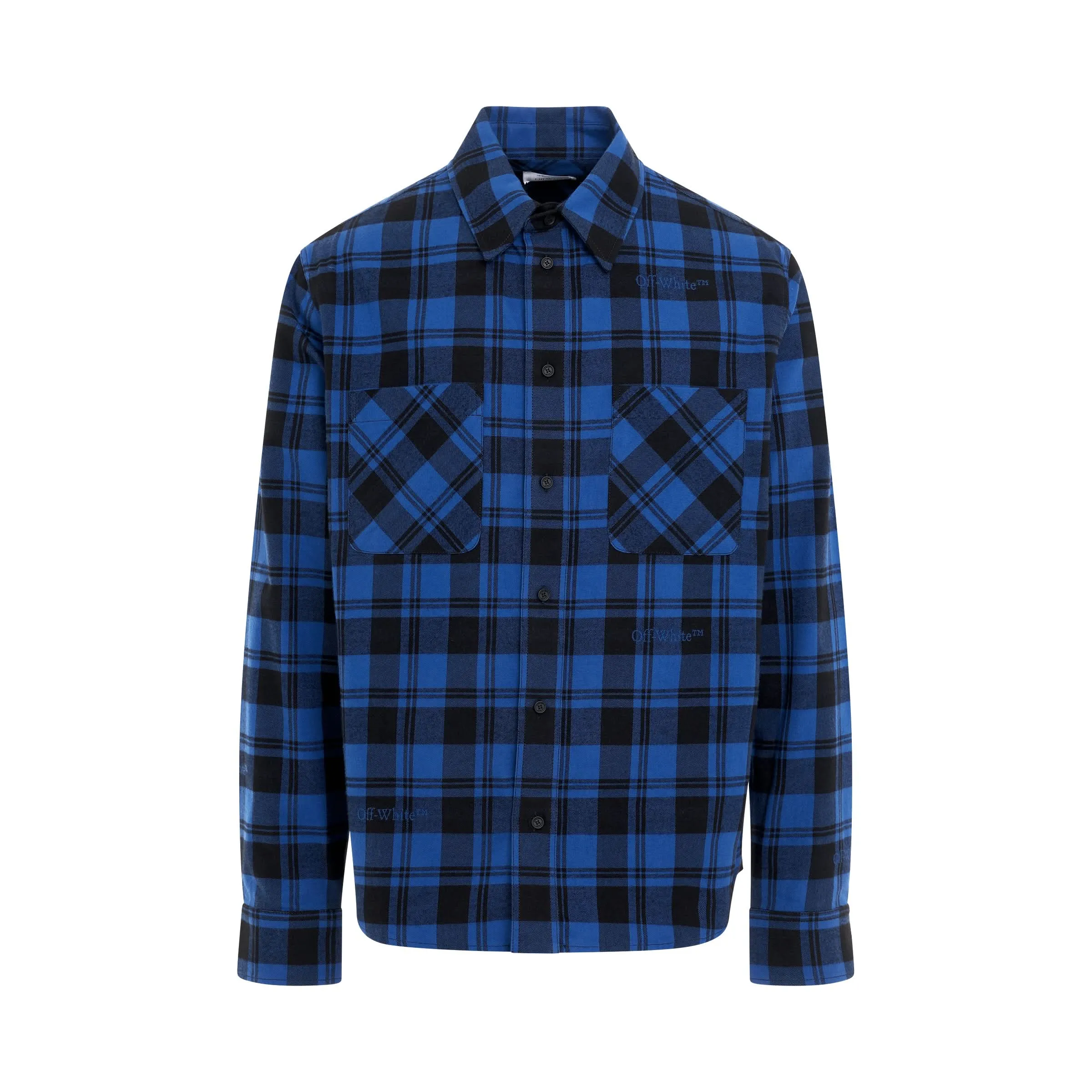 Check Flannel Shirts in Dark Blue/Black