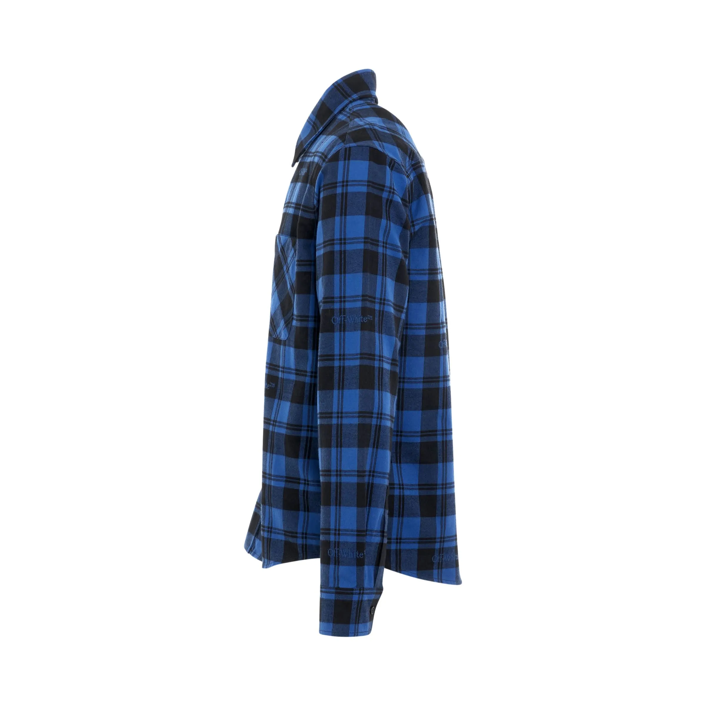 Check Flannel Shirts in Dark Blue/Black