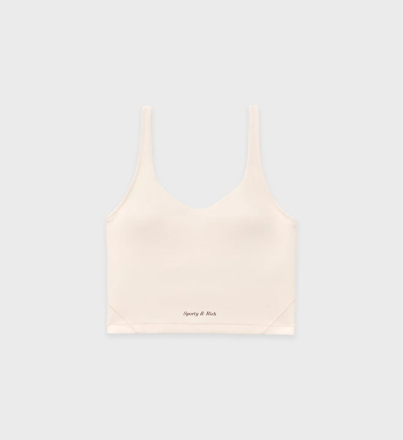 Classic Logo Cropped Tank - Cream