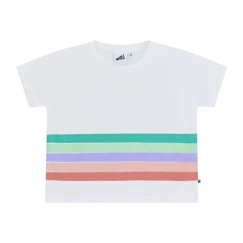 CROP/BOXY KNOT TEES | OFFWHITE