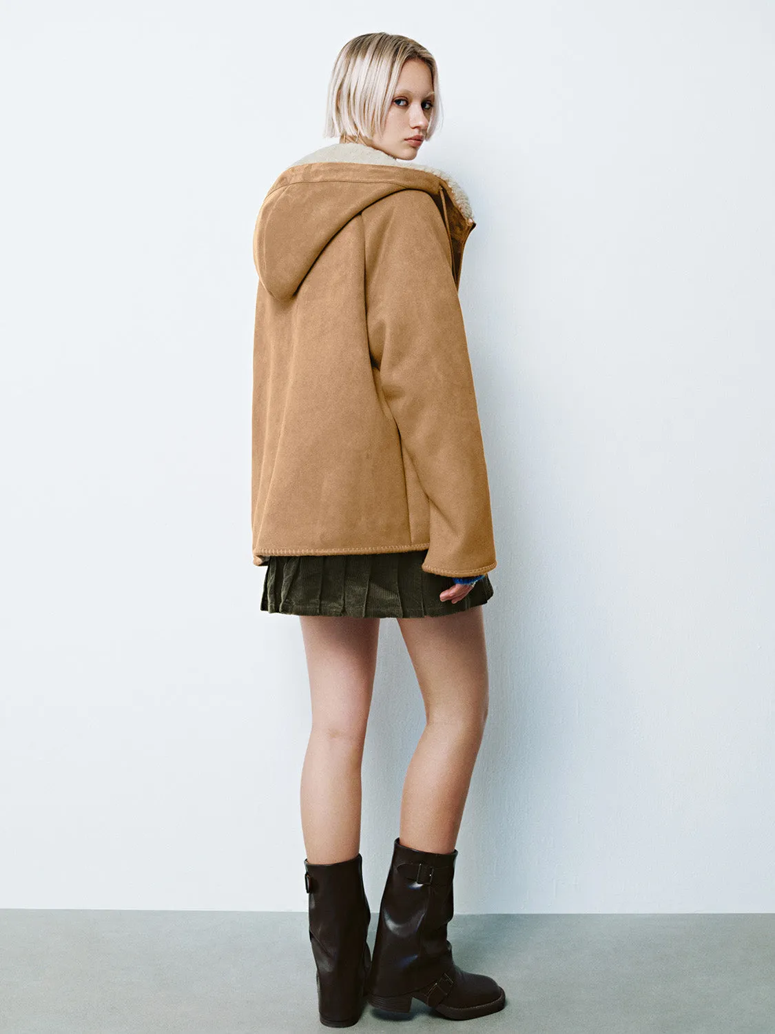 Hoodie Fur Shearling Jackets