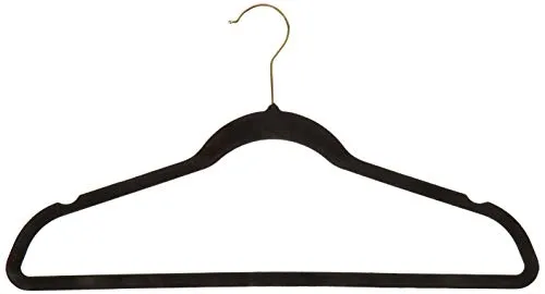 Inspired Living by Mesa (suit-clothes-hangers, ((25 Pack) Heavy Duty, BLACK/GOLD