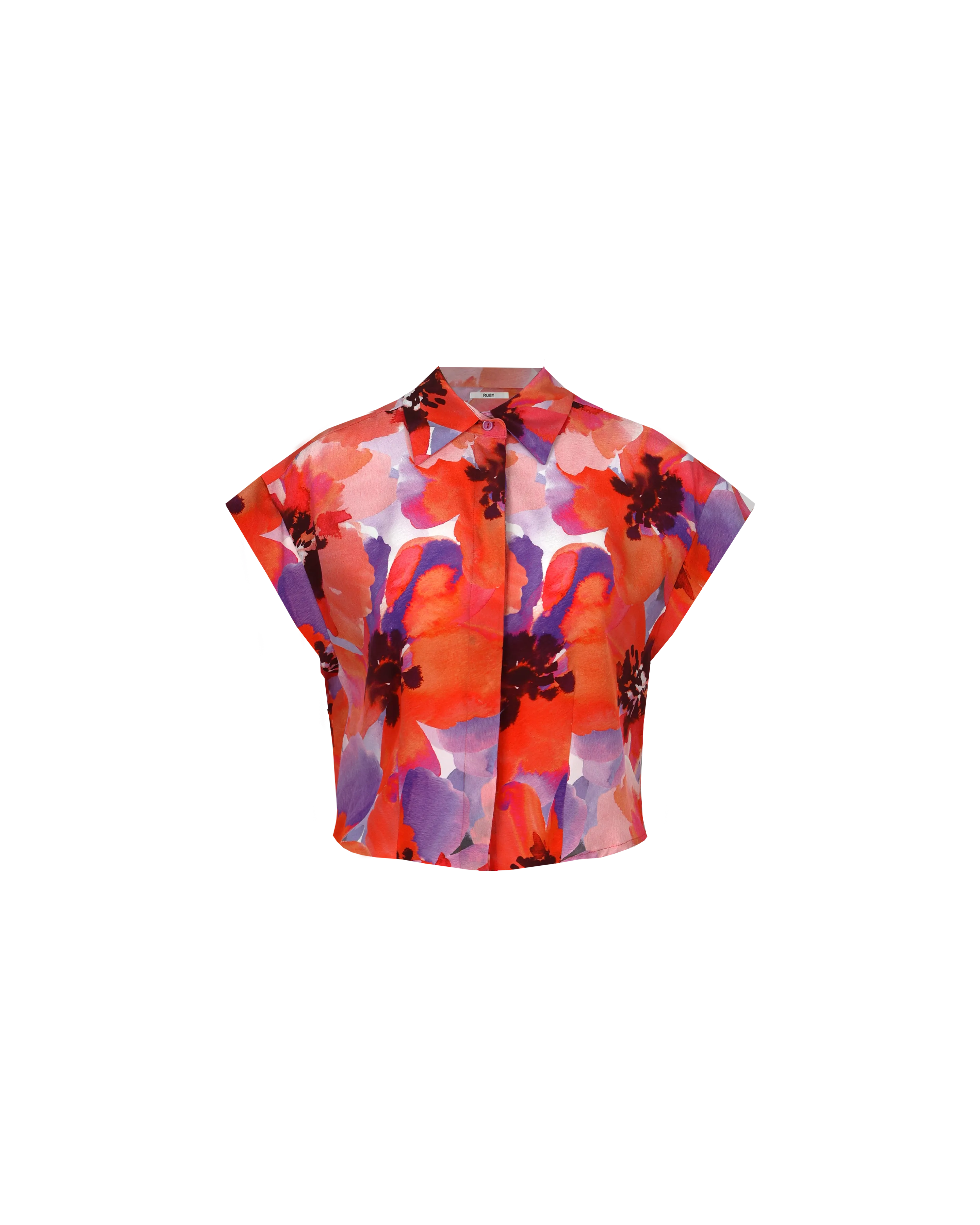 JAQUETTA SILK SHIRT POPPY FLORAL