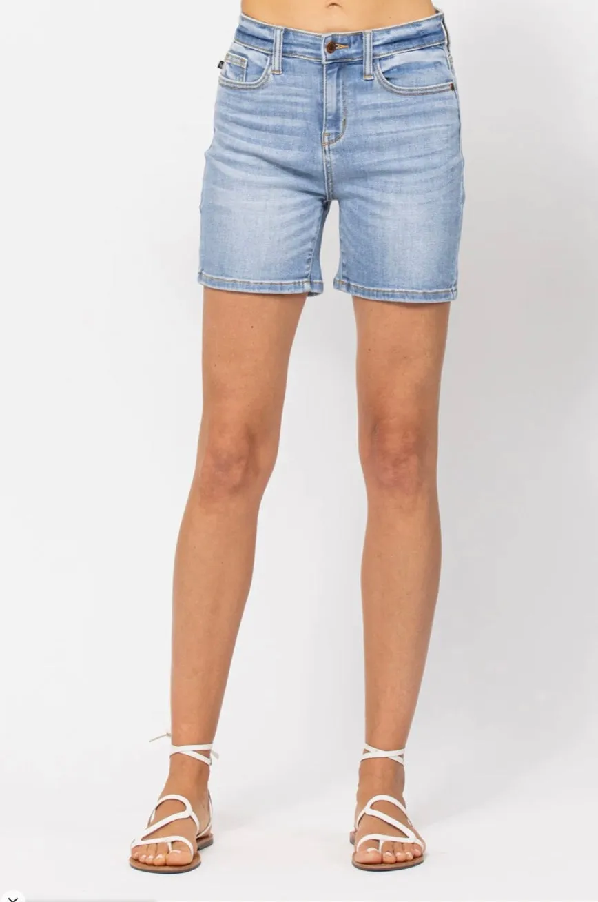 Judy Blue HR Mid Length Shorts