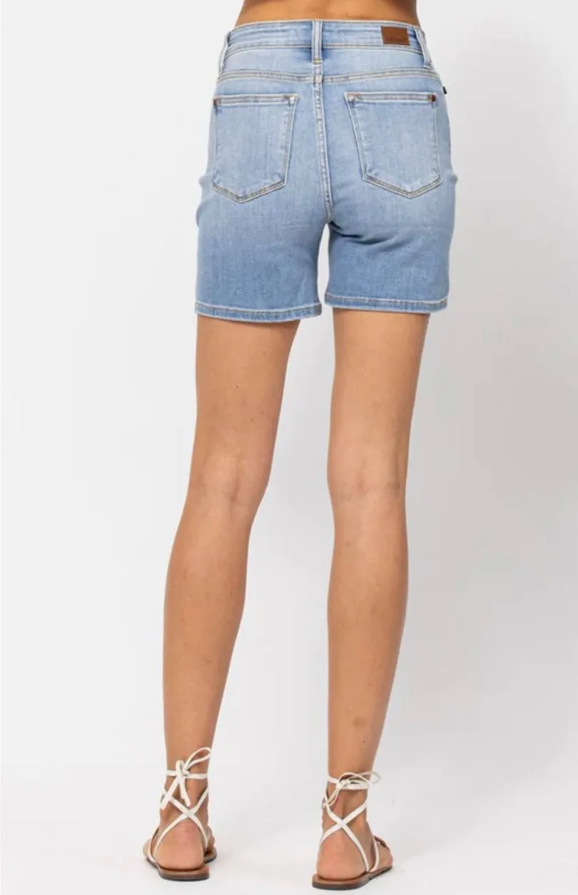 Judy Blue HR Mid Length Shorts