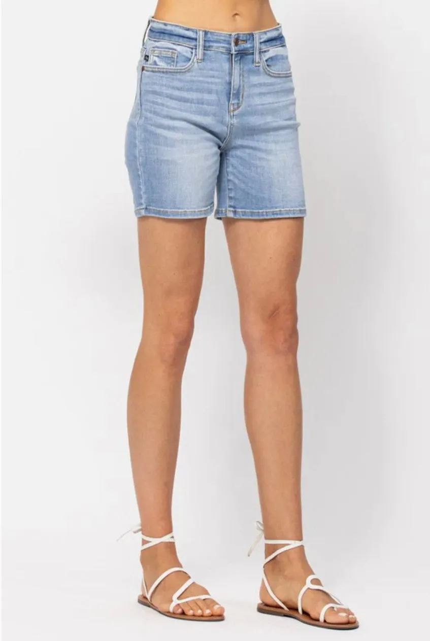 Judy Blue HR Mid Length Shorts