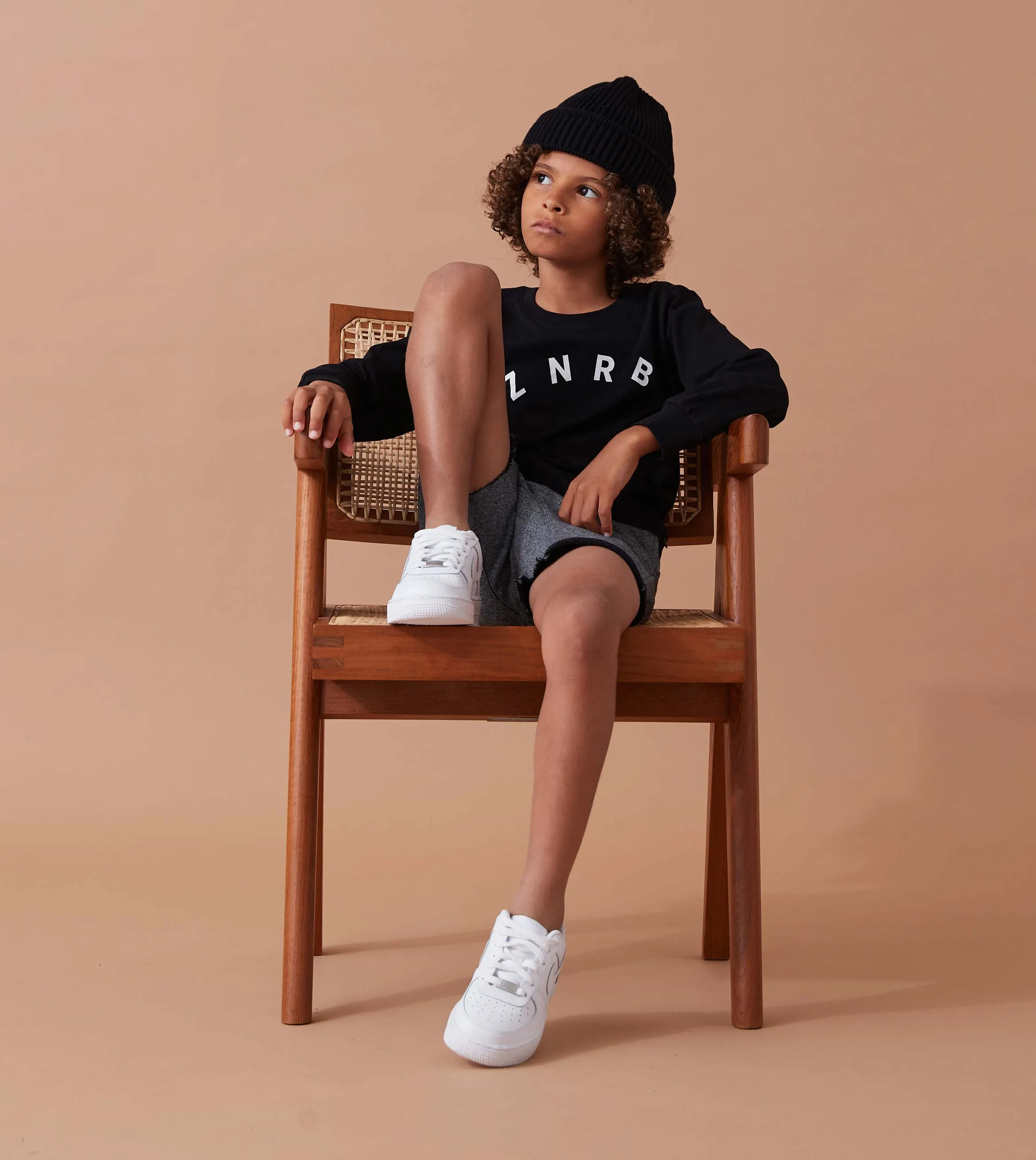 Kids ZNRB Box LS Tee Black