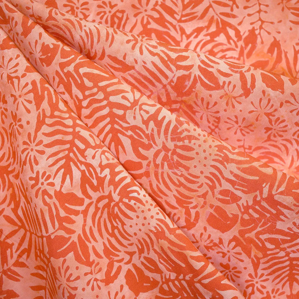 Layered Fern Floral Exclusive Rayon Batik Coral SY