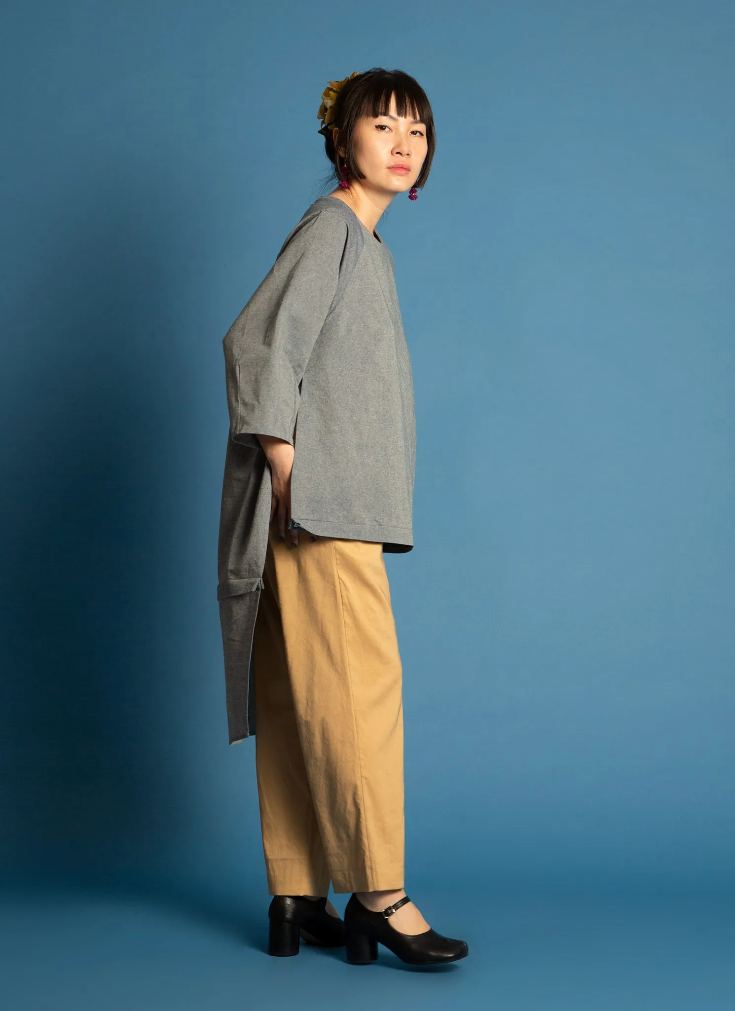 Le Pocket Tapered Pant w/ Elastic Waist in Golden Brown