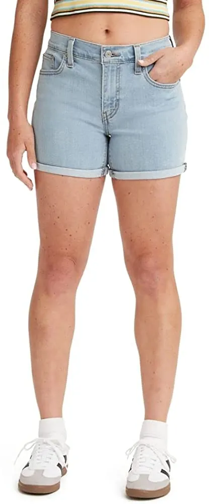 Levi's Women's Mid Length Shorts - Lapis Bare