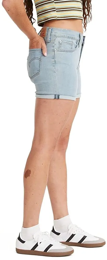 Levi's Women's Mid Length Shorts - Lapis Bare