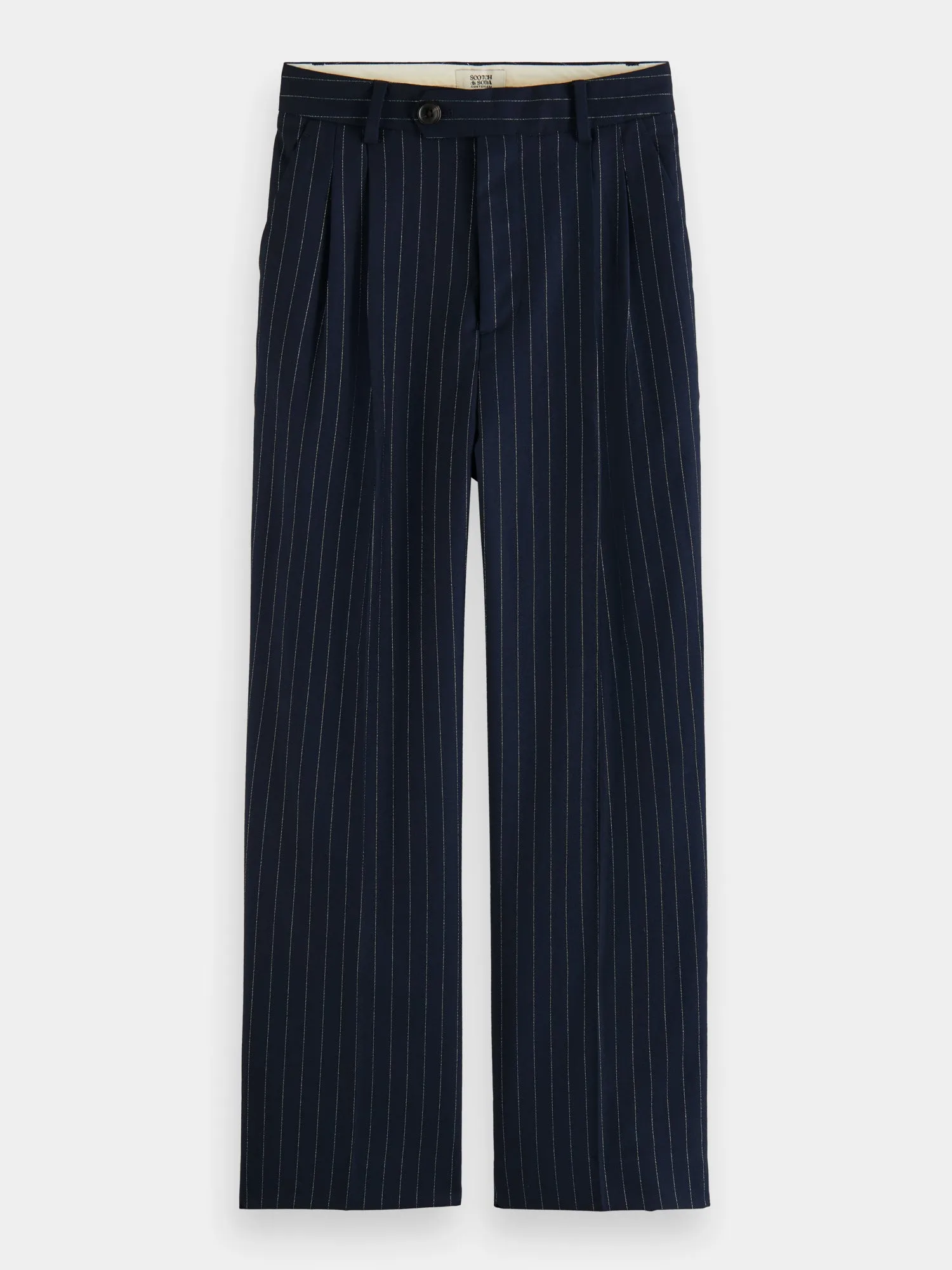 Loose tapered-fit pinstripe pants