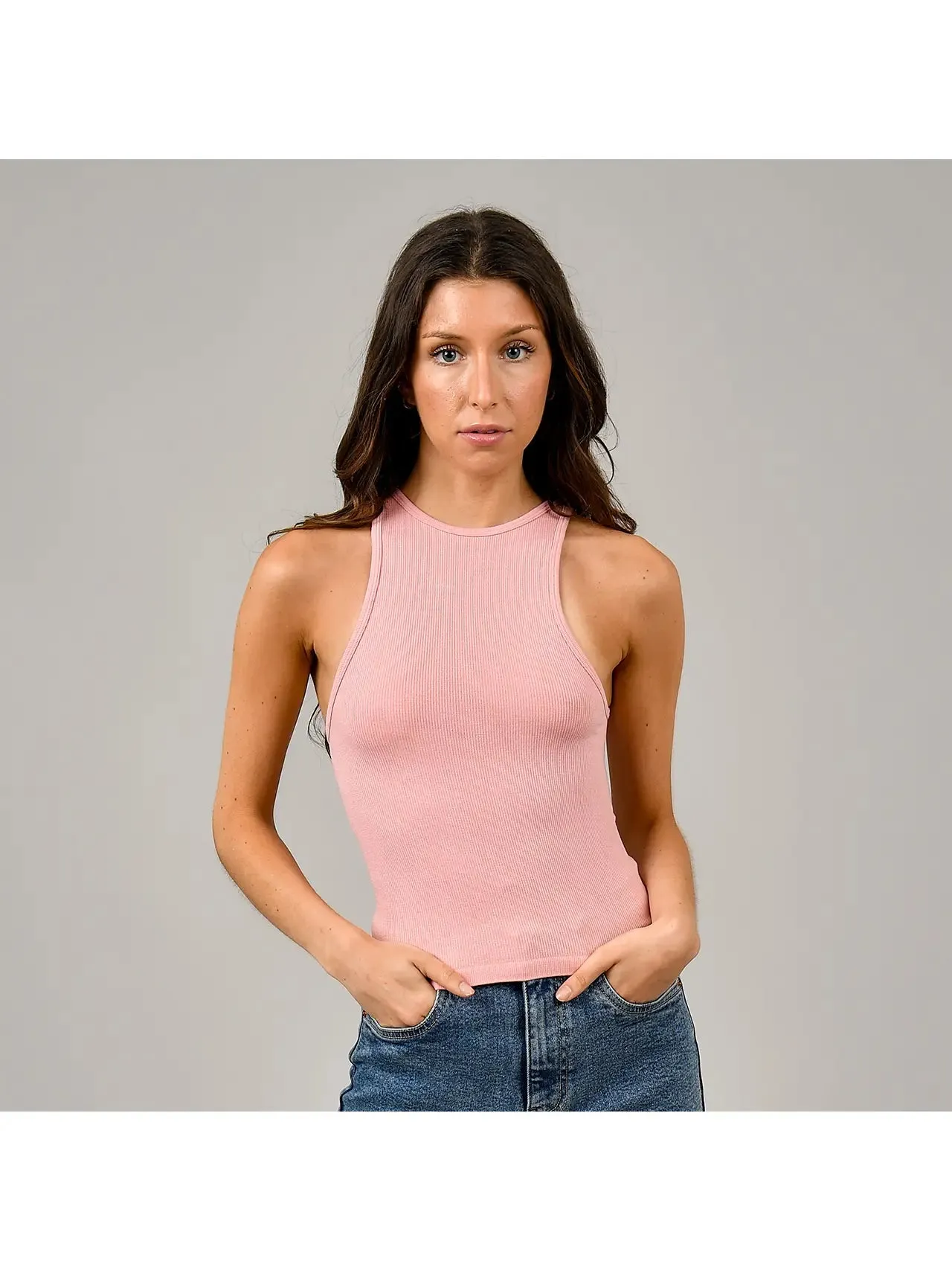 Martha Muscle Tank Top | Dried Rose