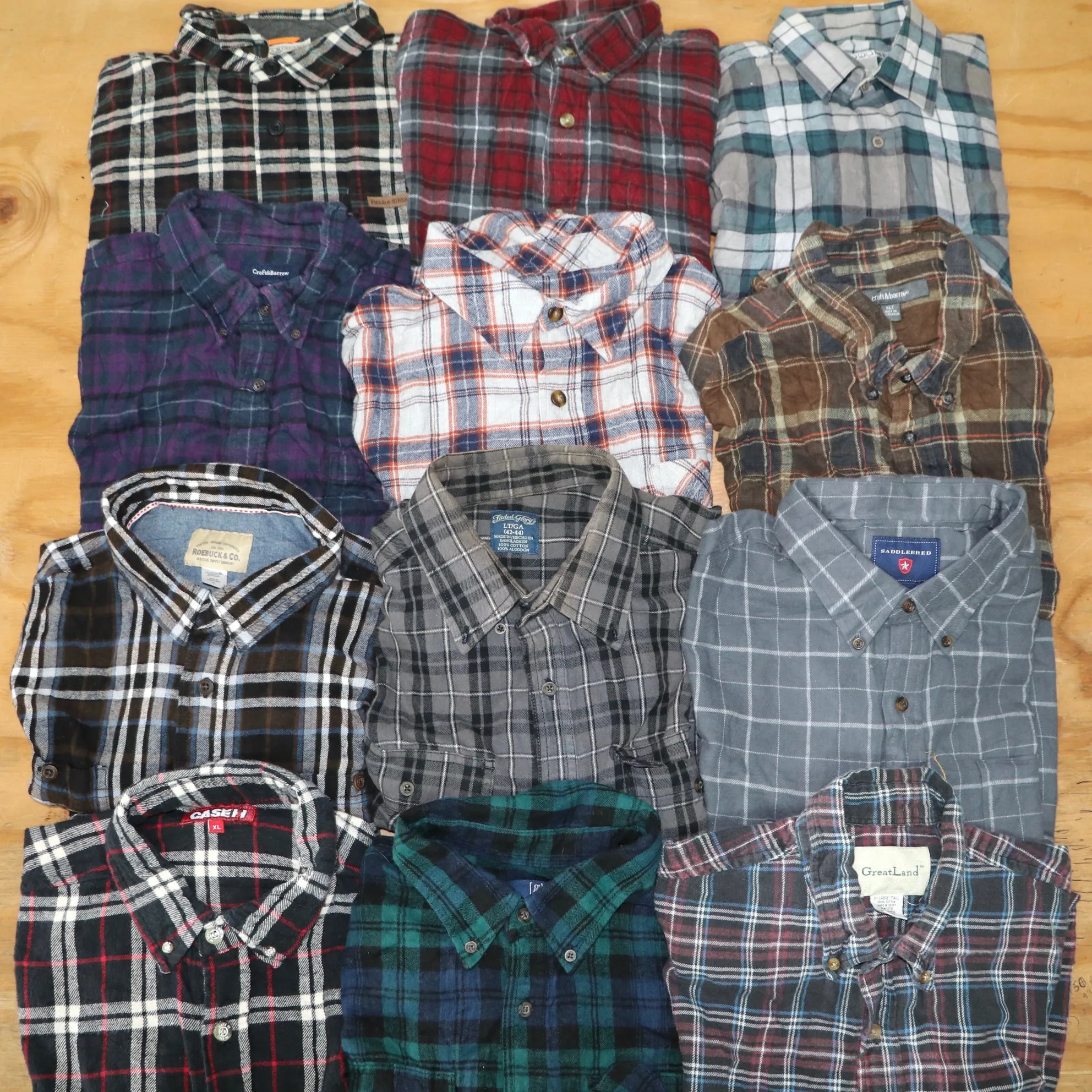 Men's Flannel Shirts Bale