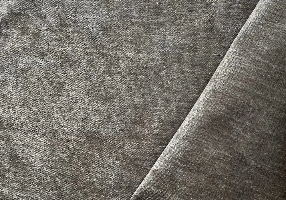 Mink Taupe Upholstery Chenille Velvet (Exclusively Made for Britex in Turkey)