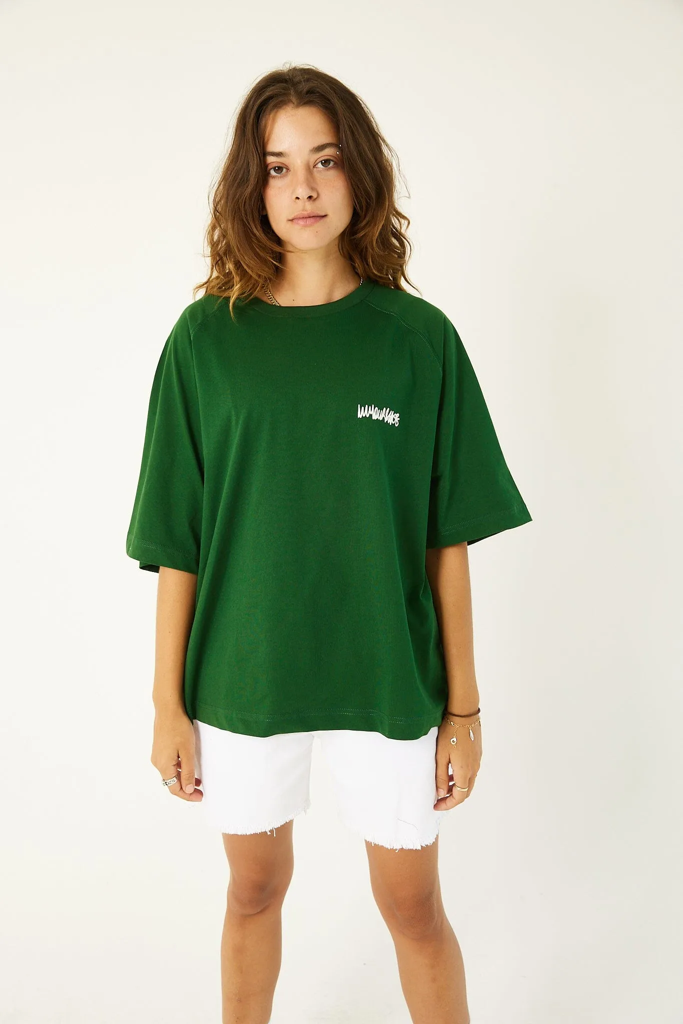 Olive IYS Printed Boxy Fit Tee