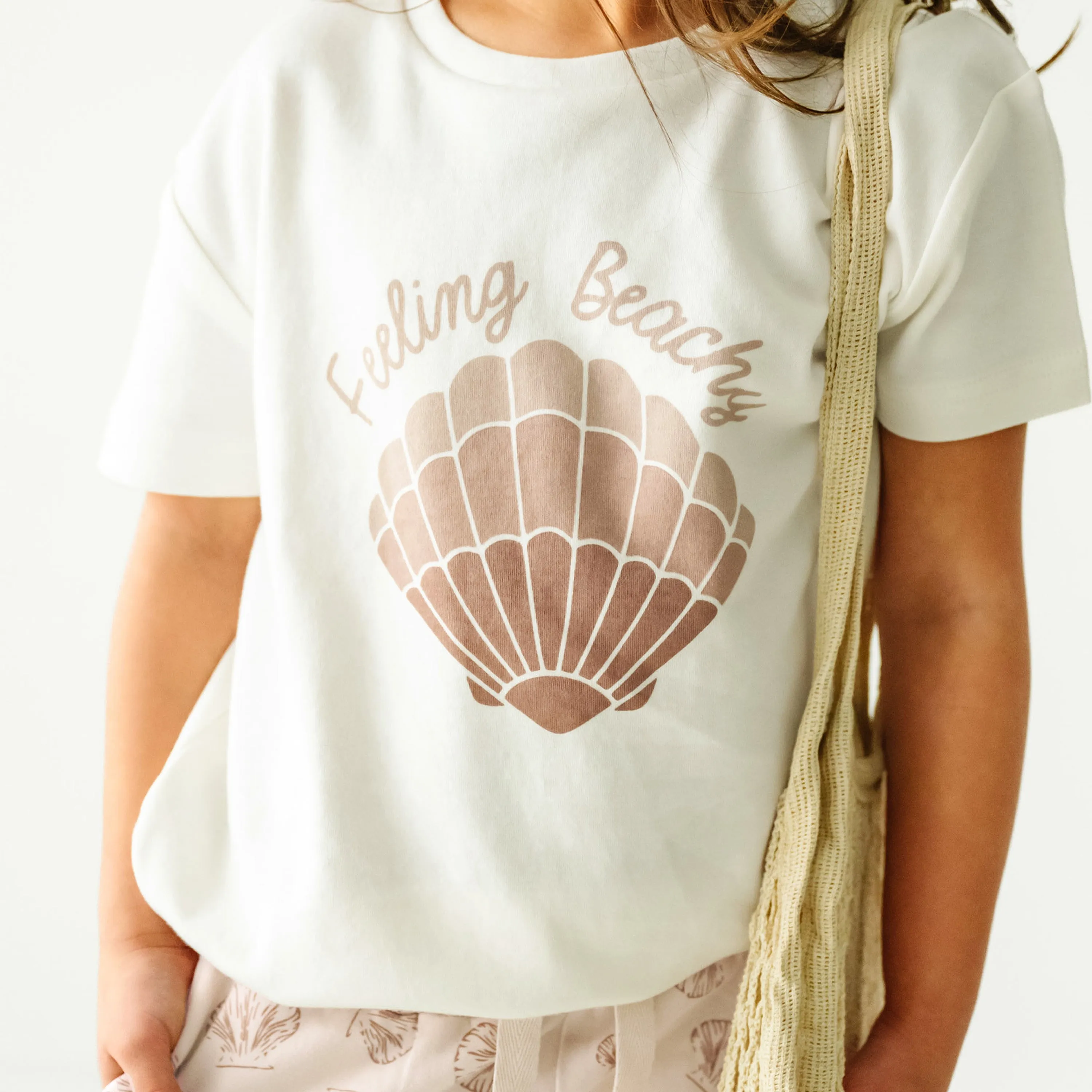 Organic Girls Tee and Skort Outfit - Seashells