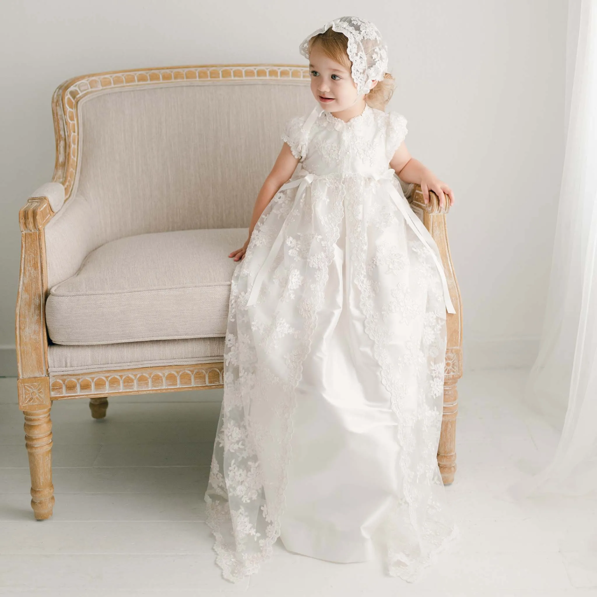 Penelope Christening Gown & Bonnet