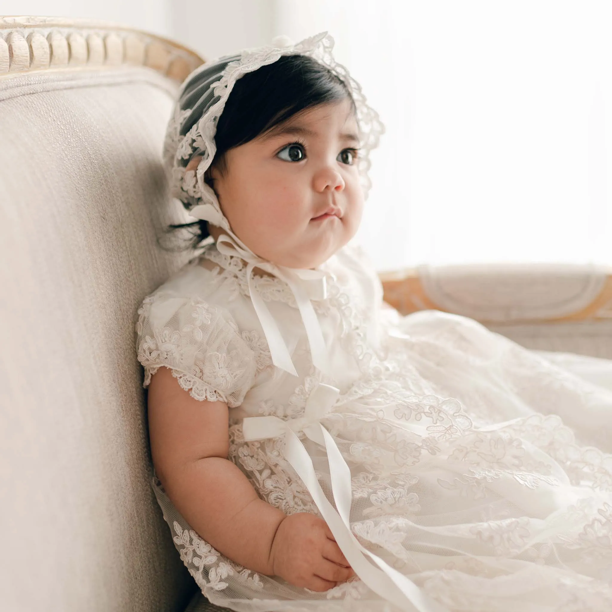 Penelope Christening Gown & Bonnet