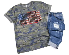 "Support Our Troops" Camo Tee