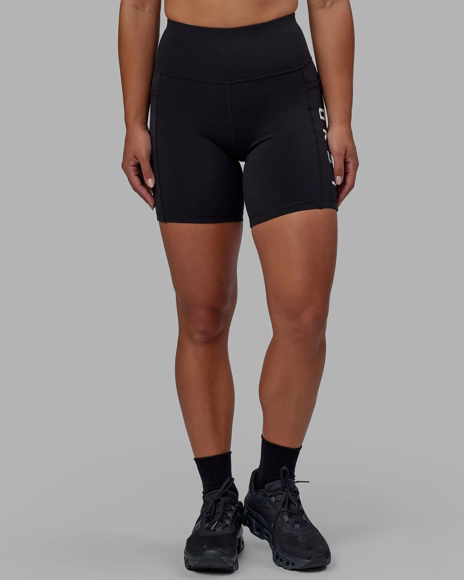 Rep Mid-Length Shorts - Black-White