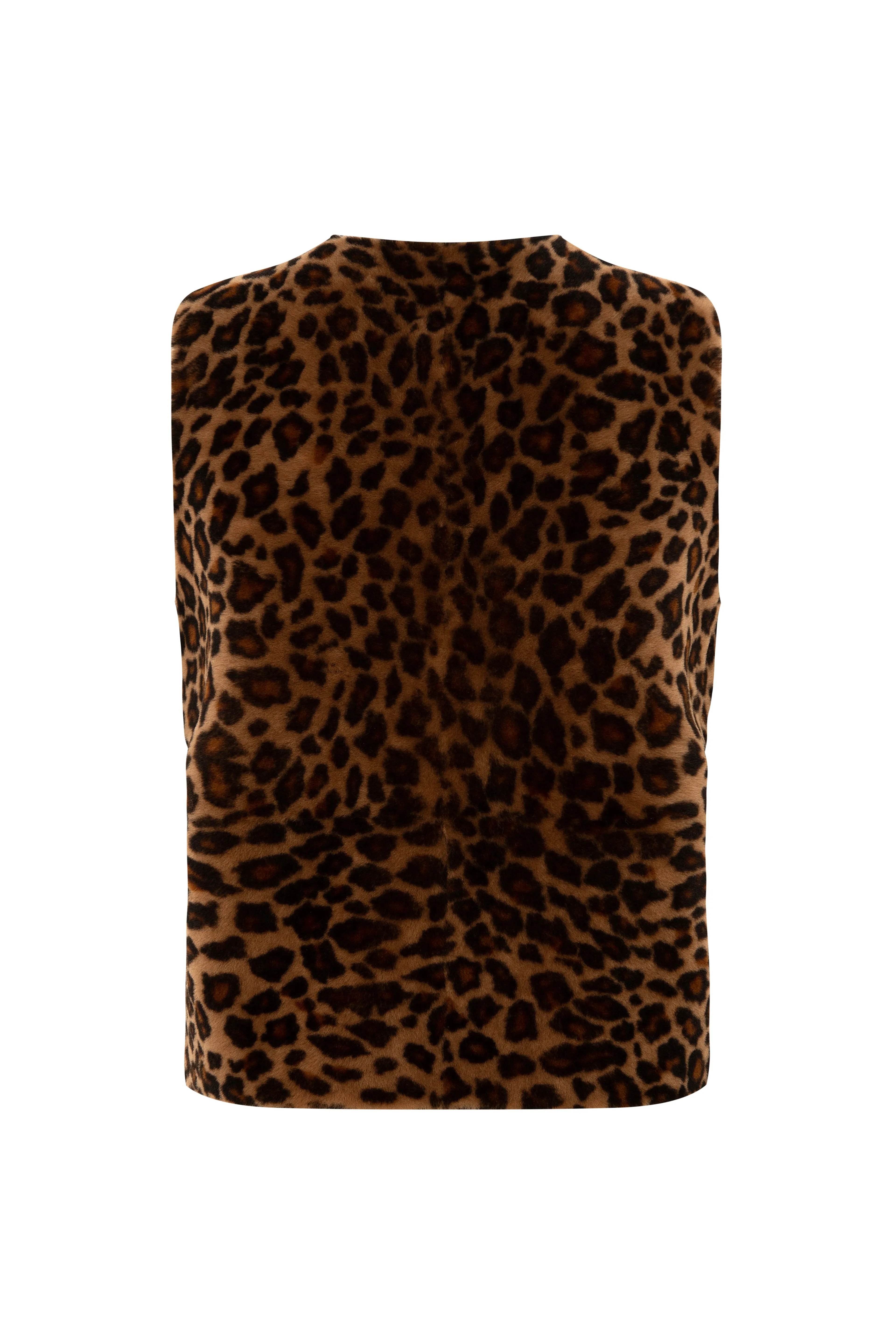 REVS - Reversible animal-print shearling leather vest