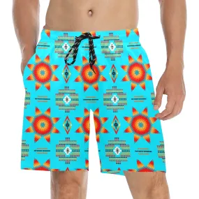 Rising Star Harvest Moon Men's Mid-Length Beach Shorts