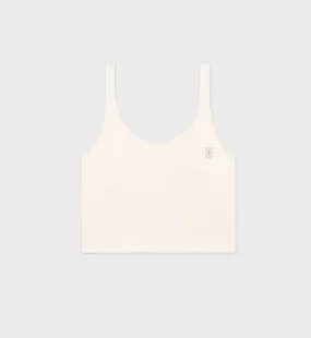 Runner Cropped Tank - Cream/Espresso