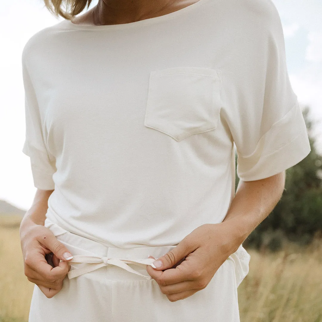 Serenity Boxy Tee, Ivory