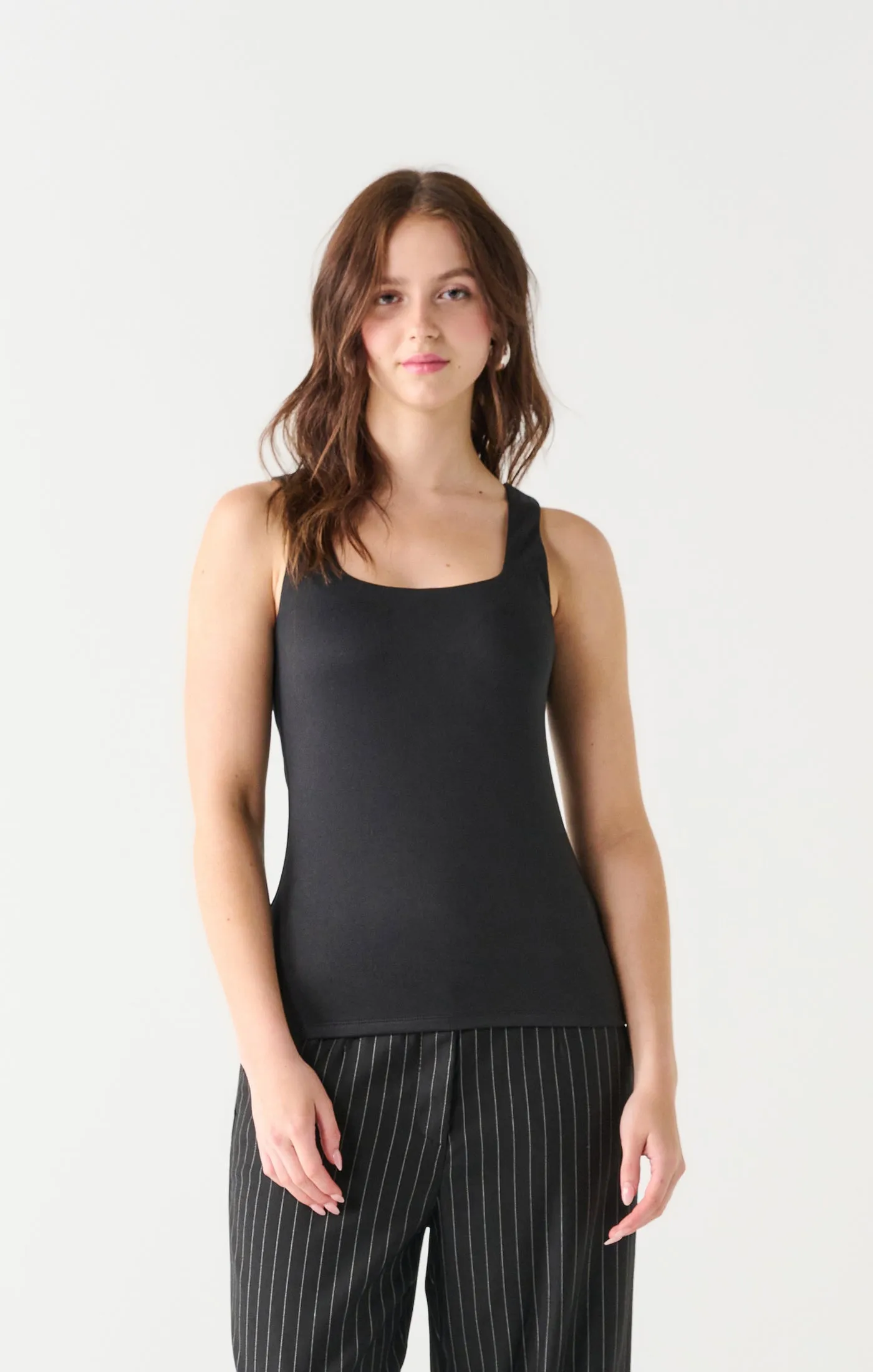 Square Neck Tank | Black