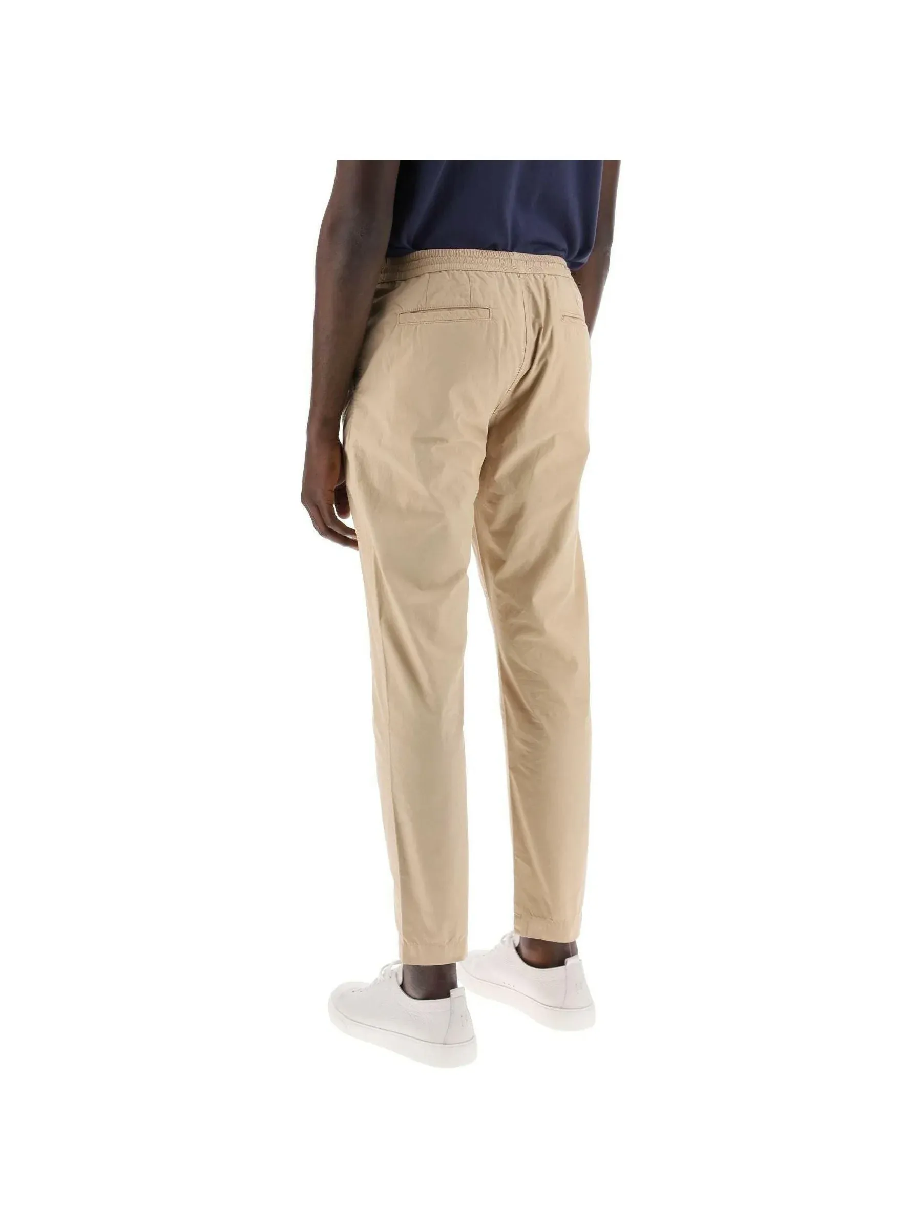 Tapered Drawstring Organic Cotton Pants