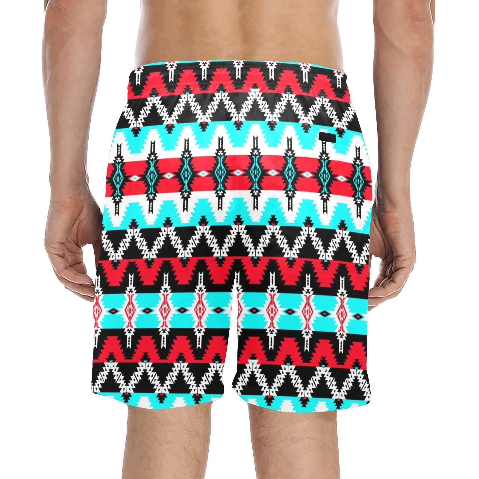 Two Spirit Dance Men's Mid-Length Beach Shorts