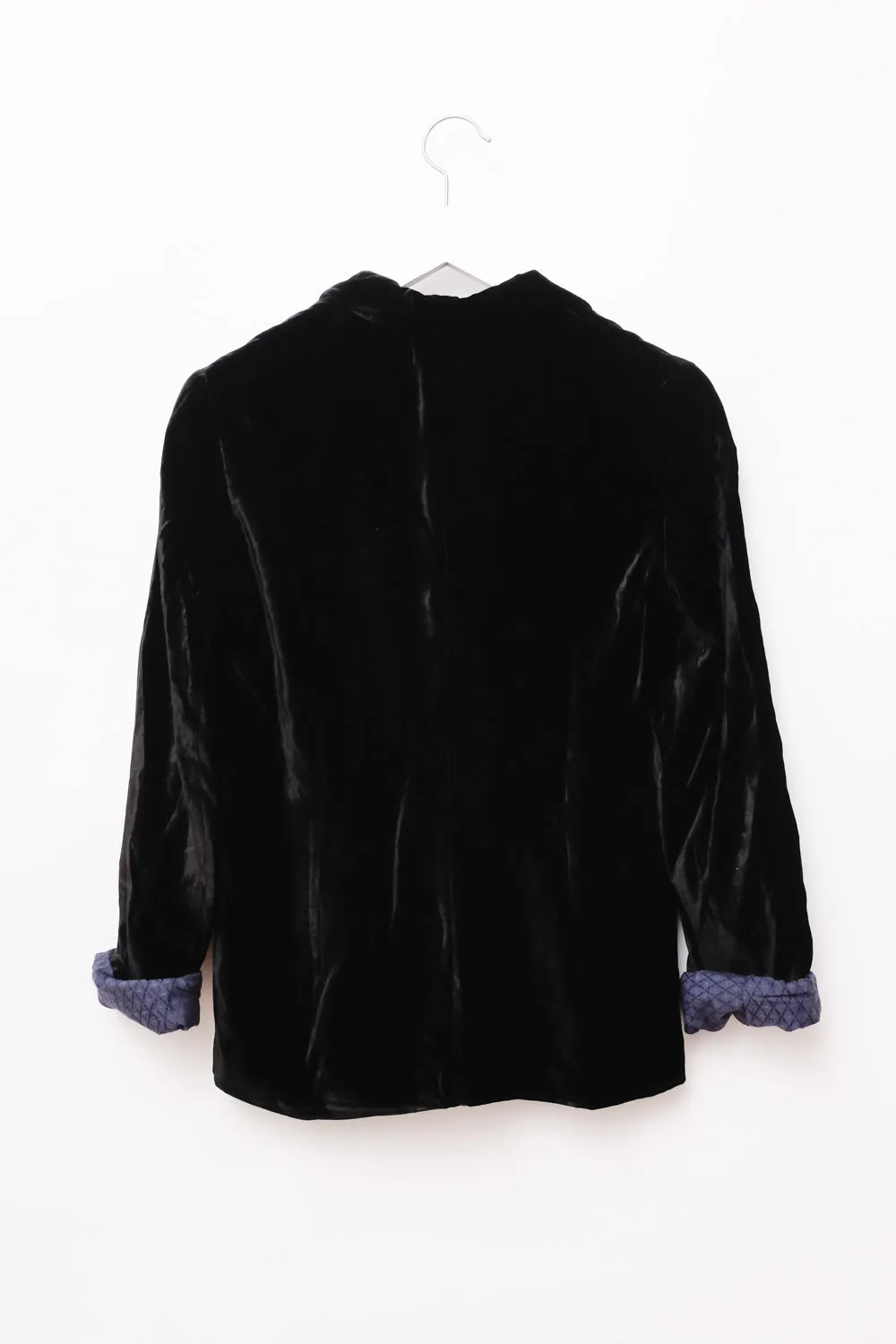 VELVET BLACK SLIM VINTAGE BLAZER