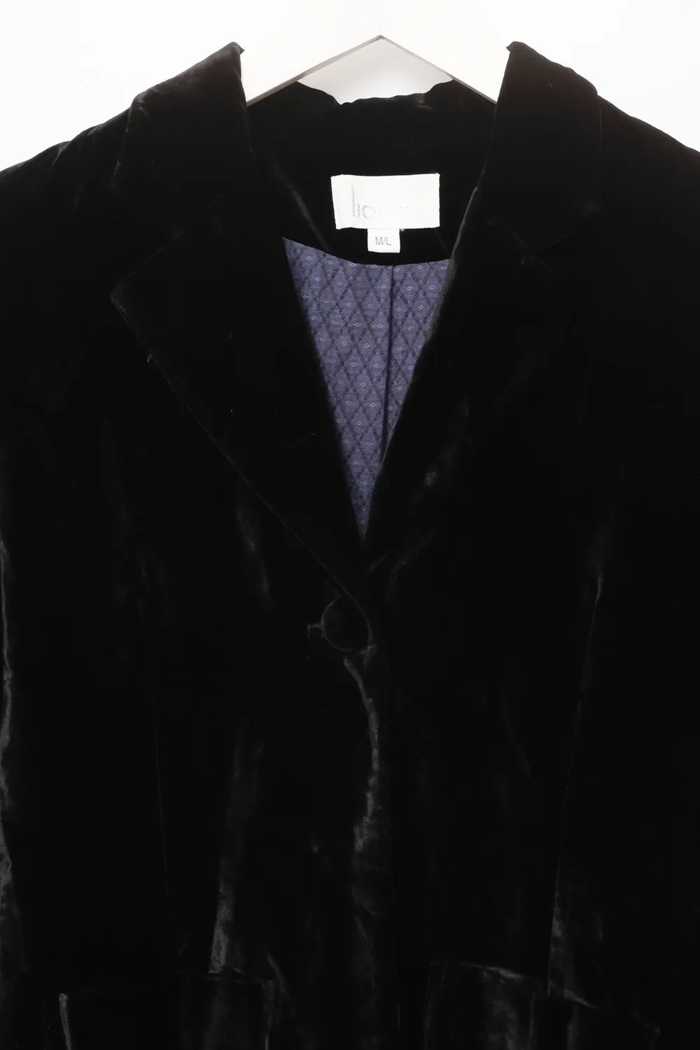 VELVET BLACK SLIM VINTAGE BLAZER