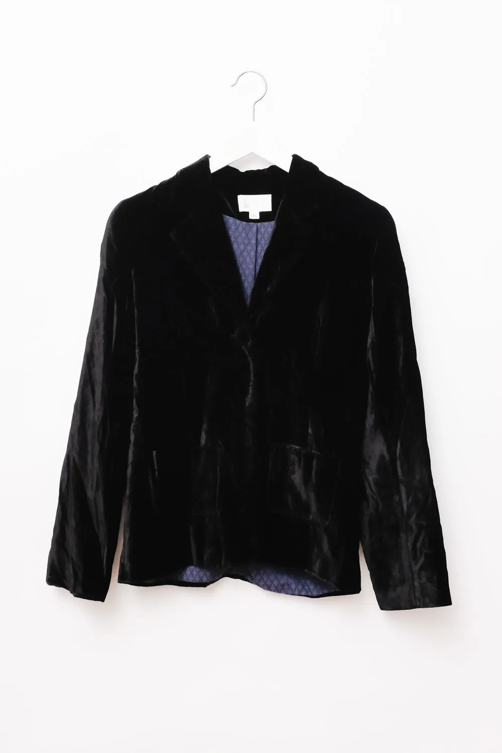 VELVET BLACK SLIM VINTAGE BLAZER