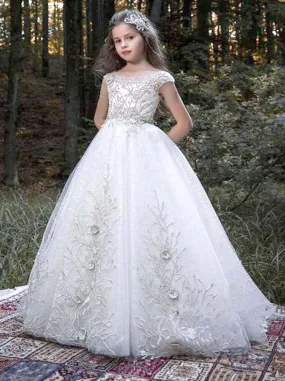 Winter Rose Pearl Embellished Communion Gown