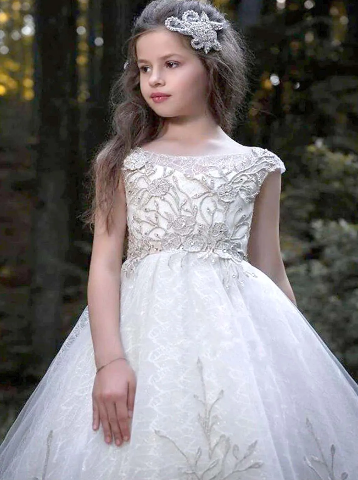 Winter Rose Pearl Embellished Communion Gown