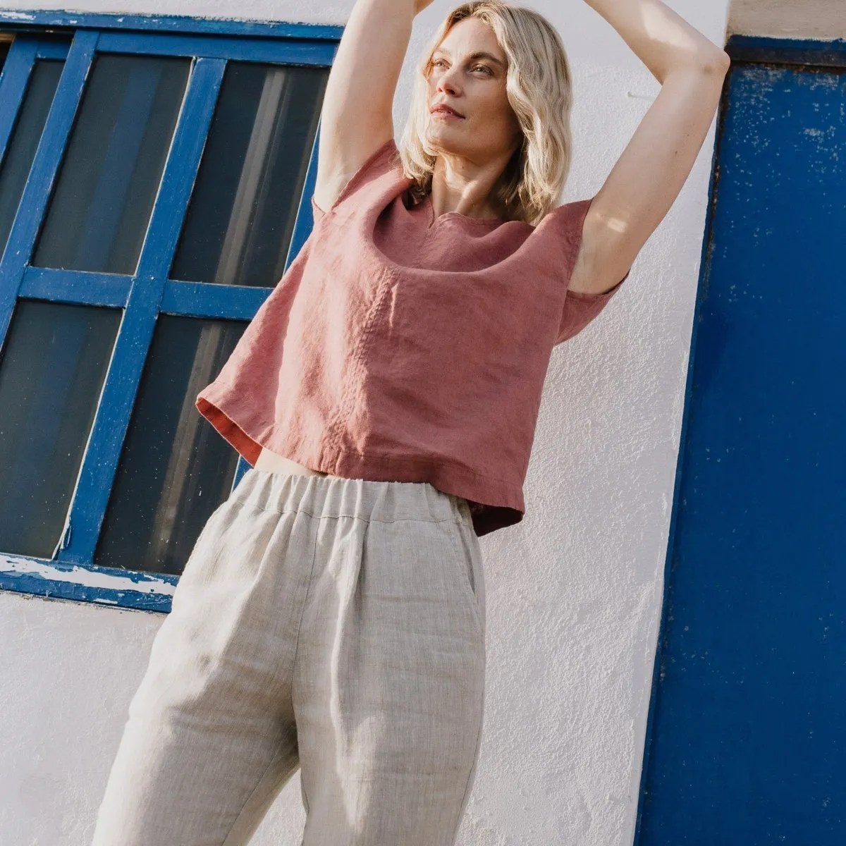 YAMBA cropped linen pants